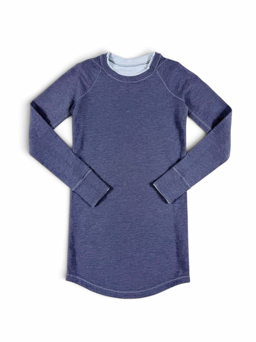 Ivivva Dual Dimension Reversible Long Sleeve Shirt Navy Blue Girls Size 14
